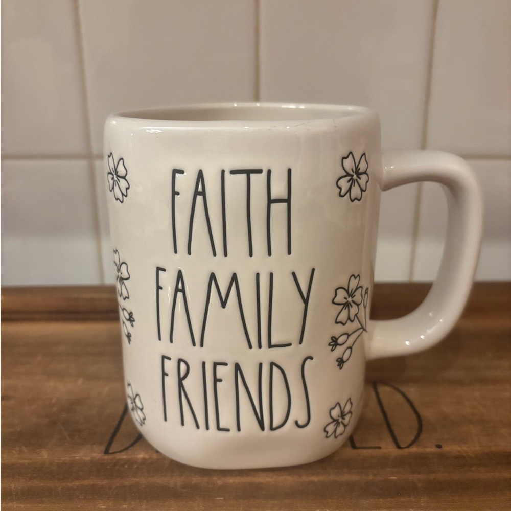 Rae Dunn “FAITH FAMILY FRIENDS” Mug